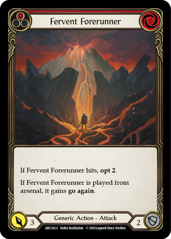 Fervent Forerunner (Red) [ARC182-C] (Arcane Rising)  1st Edition Rainbow Foil