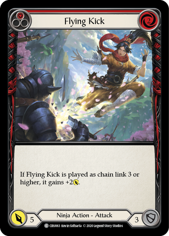 Flying Kick (Red) [CRU063] (Crucible of War)  1st Edition Rainbow Foil