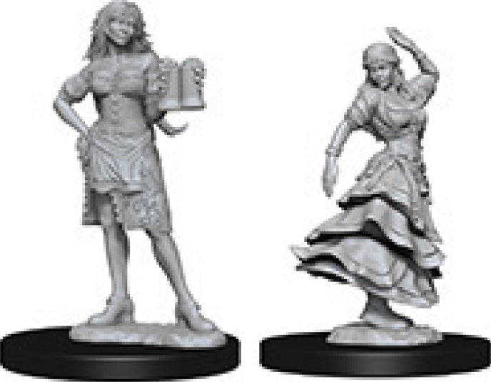 Pathfinder Deep Cuts Unpainted Miniatures: W04 Bartender/Dancing Girl