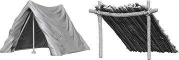 WizKids Deep Cuts Unpainted Miniatures: W10 Tent & Lean-To