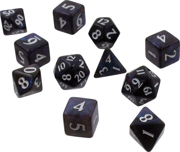 Eclipse: Poly 11 Dice Set- Jet Black