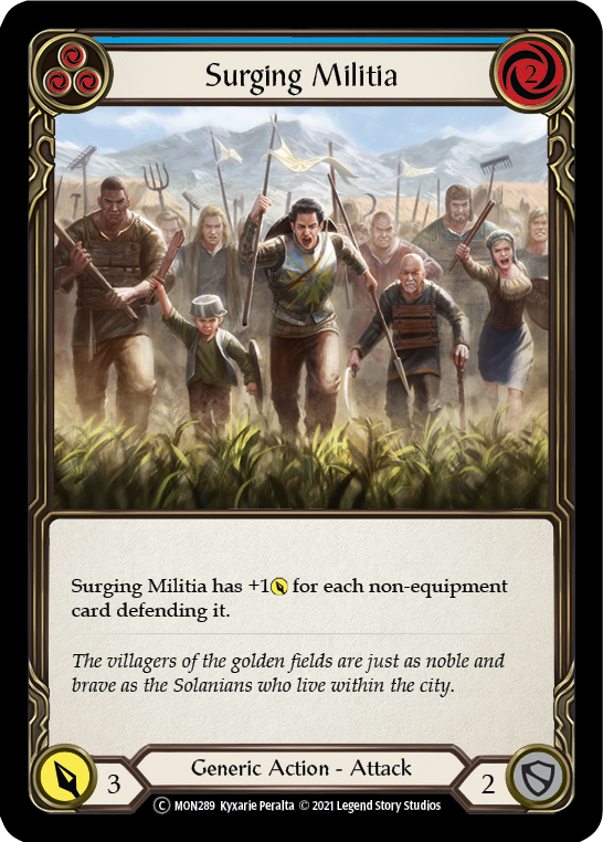 Surging Militia (Blue) [U-MON289] (Monarch Unlimited)  Unlimited Normal