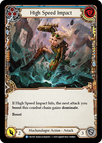 High Speed Impact (Blue) [CRU108] (Crucible of War)  1st Edition Rainbow Foil