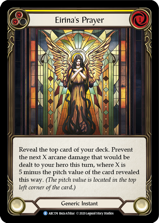 Eirina's Prayer (Yellow) [U-ARC174] (Arcane Rising Unlimited)  Unlimited Rainbow Foil