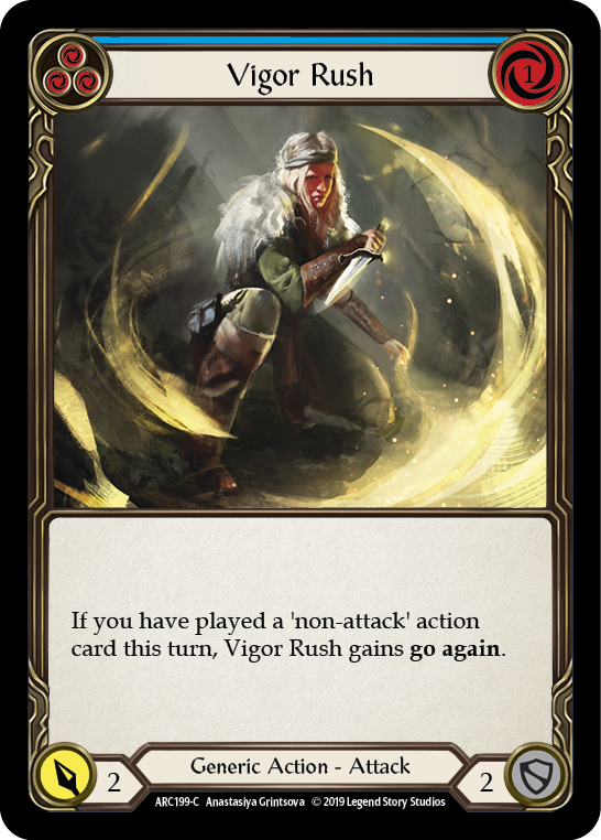 Vigor Rush (Blue) [ARC199-C] (Arcane Rising)  1st Edition Normal